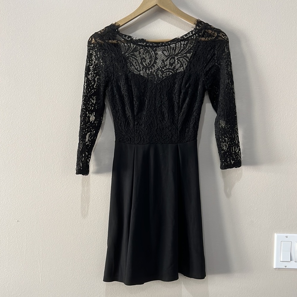 Francesca’s Black and Lace Dress in size XS